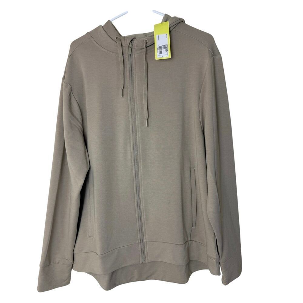 All In Motion Beige Full Zip Hoodie - Size L - NWT